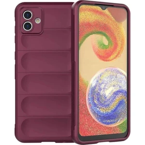 Samsung Galaxy A04E Uyumlu Silikon Kılıf - Kamera Korumalı Esnek Yeni Nesil Airbag Kapak - Bordo