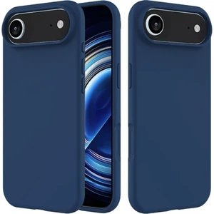 Apple iPhone 17 Air Uyumlu Silikon Kılıf - Kamera Korumalı Esnek Pastel Renk Kapak - Lacivert