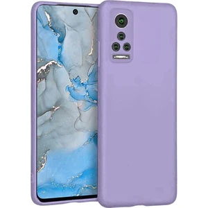 General Mobile Gm 22 Pro Uyumlu Silikon Kılıf - Kamera Korumalı Esnek Pastel Renk Kapak - Lila
