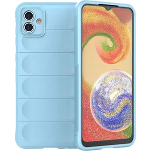Samsung Galaxy A04E Uyumlu Silikon Kılıf - Kamera Korumalı Esnek Yeni Nesil Airbag Kapak - Mavi