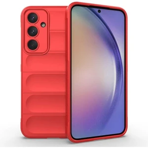 Samsung Galaxy A35 Uyumlu Silikon Kılıf - Kamera Korumalı Esnek Yeni Nesil Airbag Kapak - Kırmızı