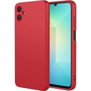 Samsung Galaxy A07 Uyumlu Silikon Kılıf - Kamera Korumalı Esnek Pastel Renk Kapak - Kırmızı