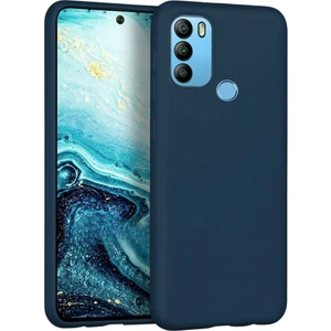 General Mobile Gm 21 Plus Uyumlu Silikon Kılıf - Esnek Tam Koruma Pastel Renk Kapak - Lacivert