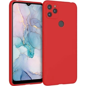 General Mobile Gm 22 Plus Uyumlu Silikon Kılıf - Kamera Korumalı Esnek Pastel Renk Kapak - Kırmızı