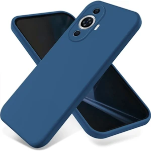 Huawei Nova 12S Uyumlu Silikon Kılıf - Kamera Korumalı Esnek Pastel Renk Kapak - Lacivert