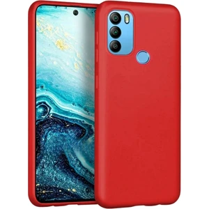 General Mobile Gm 21 Plus Uyumlu Silikon Kılıf - Esnek Tam Koruma Pastel Renk Kapak - Kırmızı