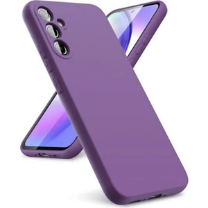 Samsung Galaxy S25 Fe Uyumlu Silikon Kılıf - Kamera Korumalı Esnek Pastel Renk Kapak - Mor