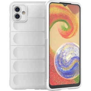 Samsung Galaxy A04E Uyumlu Silikon Kılıf - Kamera Korumalı Esnek Yeni Nesil Airbag Kapak - Krem