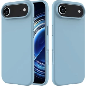Apple iPhone 17 Air Uyumlu Silikon Kılıf - Kamera Korumalı Esnek Pastel Renk Kapak - Mavi