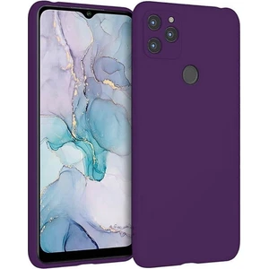 General Mobile Gm 22 Plus Uyumlu Silikon Kılıf - Kamera Korumalı Esnek Pastel Renk Kapak - Mor