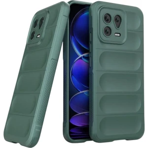 Xiaomi 13 Uyumlu Silikon Kılıf - Kamera Korumalı Esnek Yeni Nesil Airbag Kapak - Yeşil