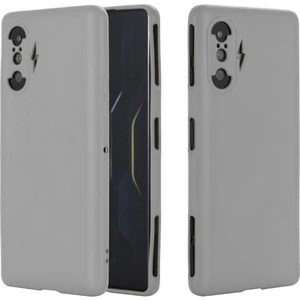 Redmi K40 Gaming Uyumlu Silikon Kılıf - Kamera Korumalı Esnek Pastel Renk Kapak - Gri