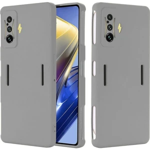 Redmi K50 Gaming Uyumlu Silikon Kılıf - Kamera Korumalı Esnek Pastel Renk Kapak - Gri