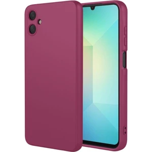 Samsung Galaxy A07 Uyumlu Silikon Kılıf - Kamera Korumalı Esnek Pastel Renk Kapak - Bordo