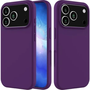 Apple iPhone 17 Pro Max Uyumlu Silikon Kılıf - Kamera Korumalı Esnek Pastel Renk Kapak - Mor