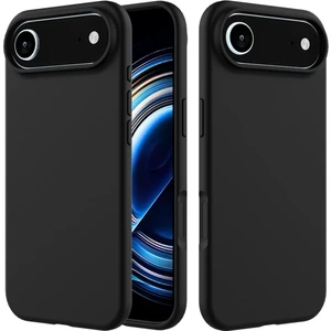 Apple iPhone 17 Air Uyumlu Silikon Kılıf - Kamera Korumalı Esnek Pastel Renk Kapak - Siyah