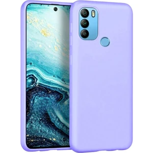 General Mobile Gm 21 Plus Uyumlu Silikon Kılıf - Esnek Tam Koruma Pastel Renk Kapak - Lila