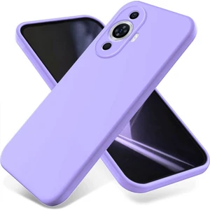 Huawei Nova 12S Uyumlu Silikon Kılıf - Kamera Korumalı Esnek Pastel Renk Kapak - Lila