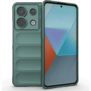 Poco X6 Uyumlu Silikon Kılıf - Kamera Korumalı Esnek Yeni Nesil Airbag Kapak - Yeşil