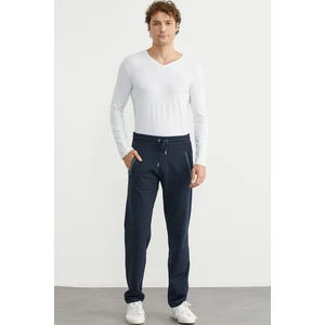 Boru Paça Rahat Kalıp Eşofman Altı - Lacivert