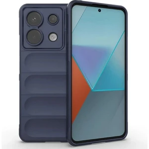 Poco X6 Uyumlu Silikon Kılıf - Kamera Korumalı Esnek Yeni Nesil Airbag Kapak - Lacivert