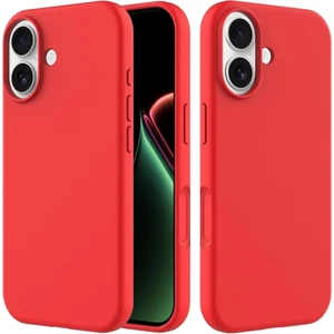 Apple iPhone 17 Uyumlu Silikon Kılıf - Pastel Renk Tonu Esnek Tam Koruma Kapak - Kırmızı