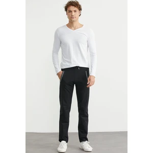 Boru Paça Rahat Kalıp Eşofman Altı - Siyah