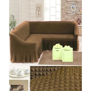 Bürümcük Köşe Koltuk, Kanepe Örtüsü, Koltuk Kılıfı, Lastikli, Etekli, L Köşe 1 Adet