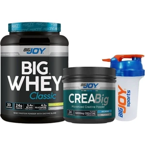 Whey Protein Big Whey Classic Çikolata Aromalı Protein Tozu 1020 gr + Creabig Kreatin 120GR Creatine