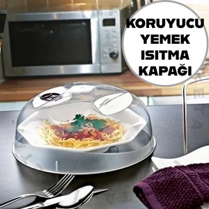 Mikrodalga Fırın Yemek Isıtma Koruma Kapağı Isıya Dayanıklı Sıçratmaz Koku Yapmaz Kapak