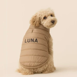 Lusi Doog Isme Özel Köpek Yeleği Isimli Anorak Yelek Puf Köpek Kıyafeti I Küçük ve Orta Irklar