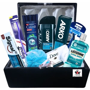 Damat Bohçası Nişan Bohçası Erkek Bakım Seti Damat Çeyiz Sandığı Ile Birlikte 11 Parça