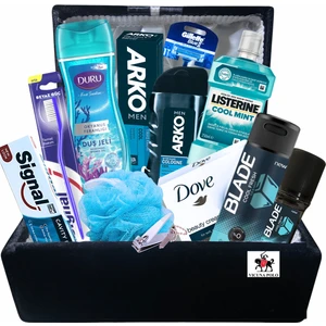 Damat Bohçası Için Kozmetik Ürünler ve Damat Nişan Bohça Sandığı 13 Parça