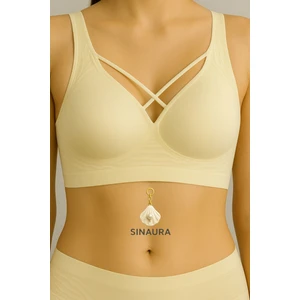 Sinaura Lazer Kesim Dikişsiz Sabit Kap Sütyen – Rahat & Iz Yapmaz