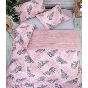 Çift Kişilik Gri 57 Tel Lüx Çift Taraflı Welsoft Pamuk Silikon Yorgan 195X215 & Uyku Seti