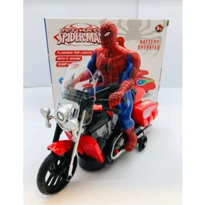 Pilli Işıklı Sesli Motorlu Spider Örümcek Adam  Spider Motor