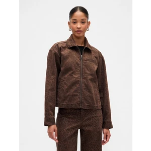 Kadın Kahverengi Washwell Denim Ceket