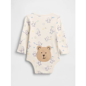 Bebek Krem Brannan Desenli Bodysuit