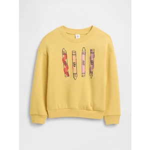 Kız Bebek Sarı Grafik Sweatshirt