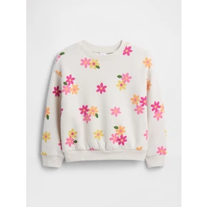 Kız Bebek Krem Grafik Sweatshirt