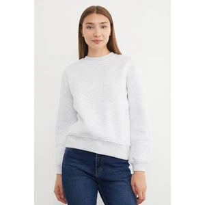 3 Iplik Basic Bisiklet Yaka Sweatshirt