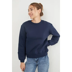 3 Iplik Basic Bisiklet Yaka Sweatshirt