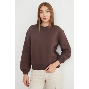 3 Iplik Basic Bisiklet Yaka Sweatshirt