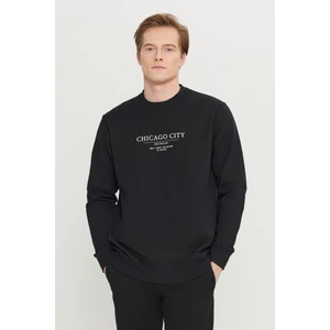 Pamuklu Standart Fit Normal Kesim Bisiklet Yaka Sweatshirt