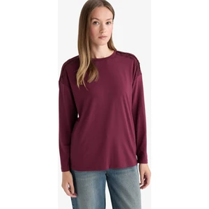 Regular Fit Bisiklet Yaka Uzun Kollu Tişört E9905AX25AU