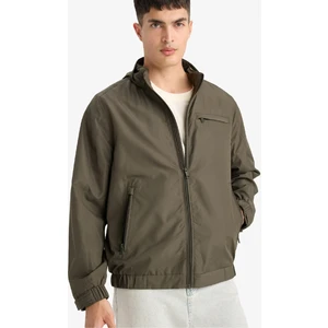 Su İtici Regular Fit Dik Yaka Astarlı Gizli Kapüşonlu Fermuarlı Cepli Mevsimlik Baharlık Mont D7669AX25AU