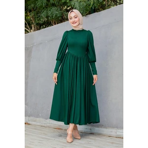 Madam Kuplu Tasarım Elbise-Zümrüt