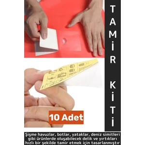 Yüksek Kaliteli Yapışkan Şişme Havuz Simit Yatak Bot Su Altı Şişme Ürün Onarım Tamir Yama Kit 10 Adt