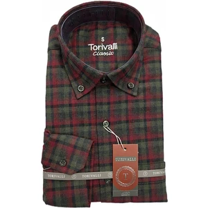 Torivalli Collection Kışlık Klasik Kesim Cepli Ekoseli Erkek Gömlek Tcke1