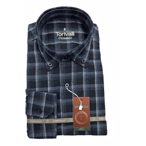 Torivalli Collection Kışlık Klasik Kesim Cepli Ekoseli Erkek Gömlek Tcke1